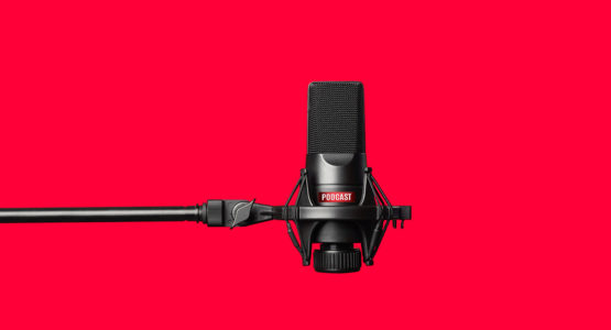 A podcast microphone
