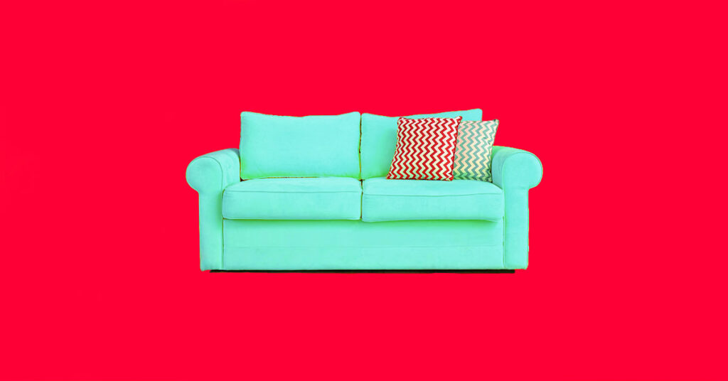 Couch and pillows