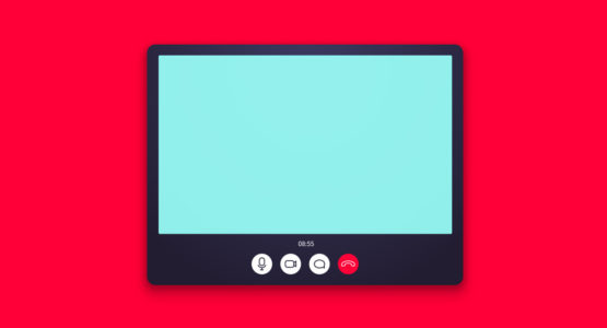 Monitor screen showing Zoom background