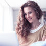 Woman looking at a computer